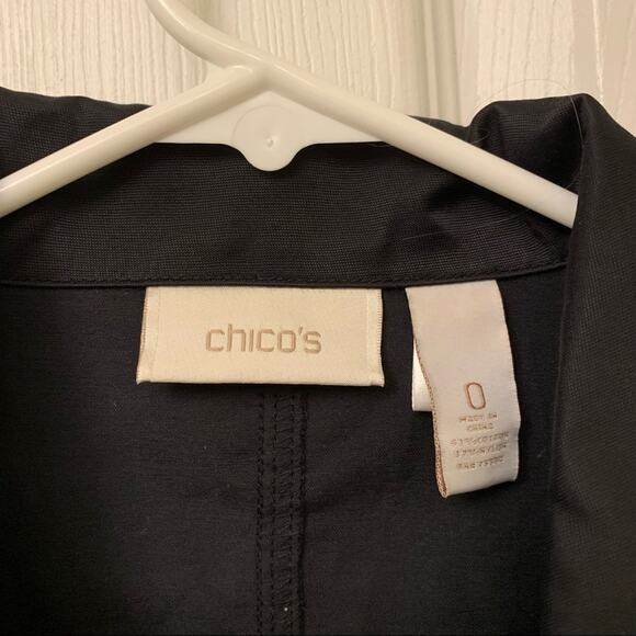 Chico’s black shiny blazer - Picture 6 of 7